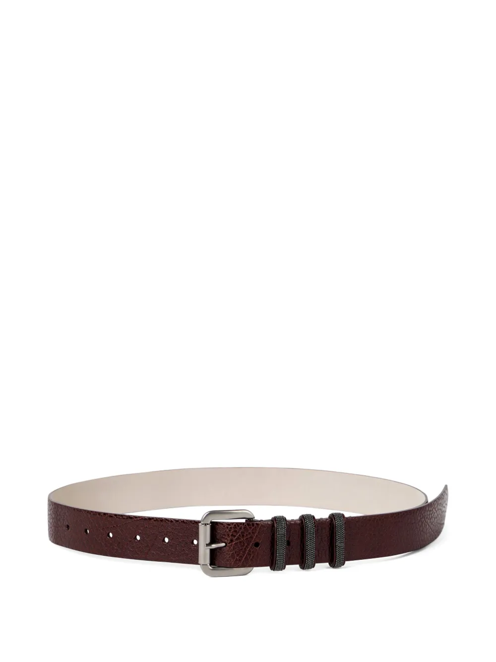Brunello Cucinelli Leren riem Bruin