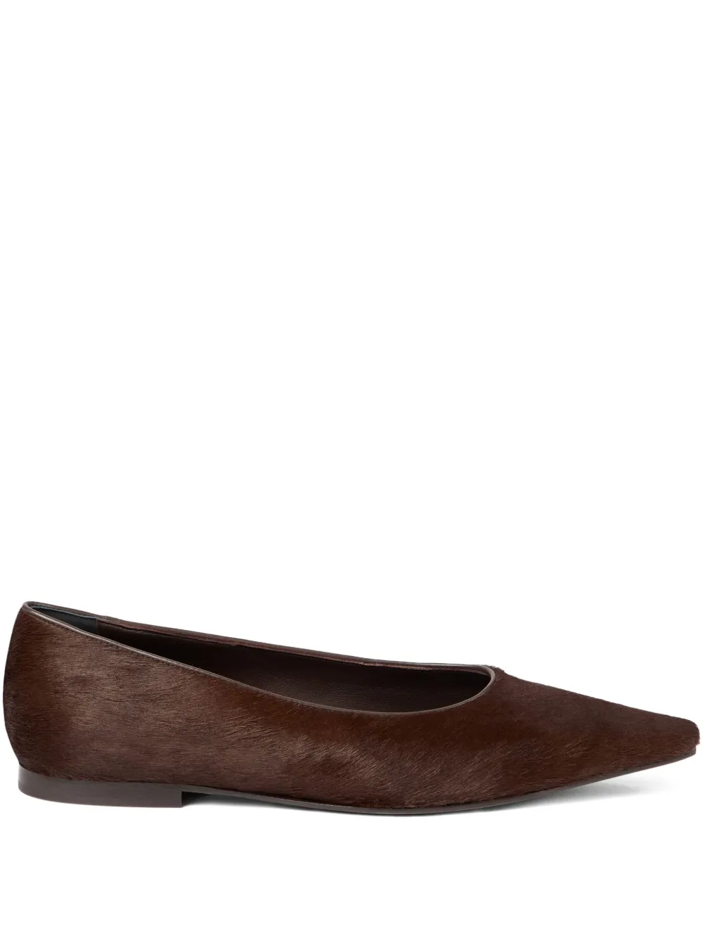 Brunello Cucinelli pointed-toe slip-on flats Brown