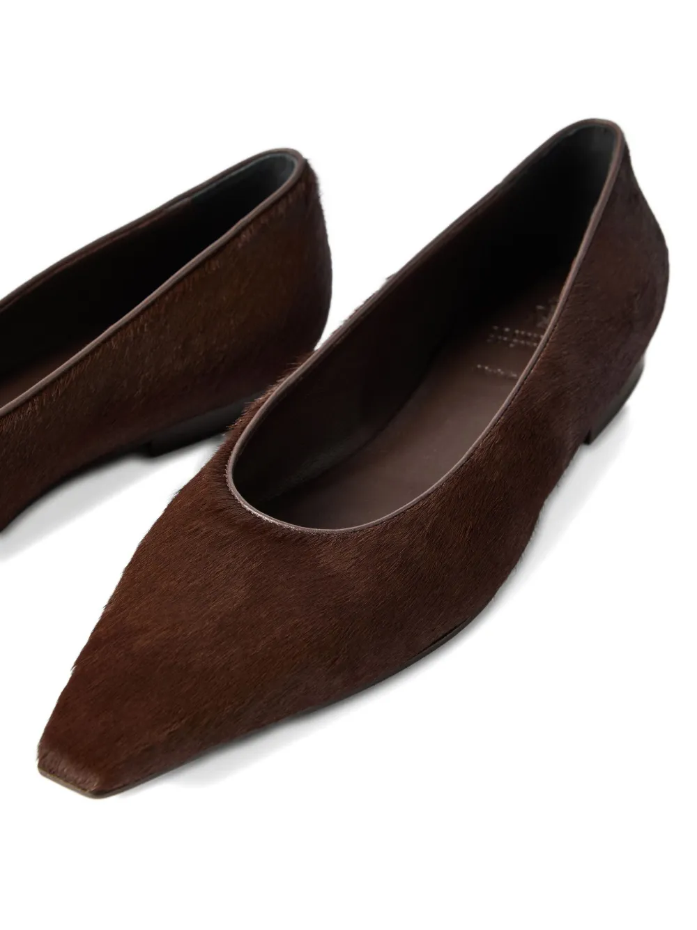 Brunello Cucinelli pointed-toe slip-on flats Brown