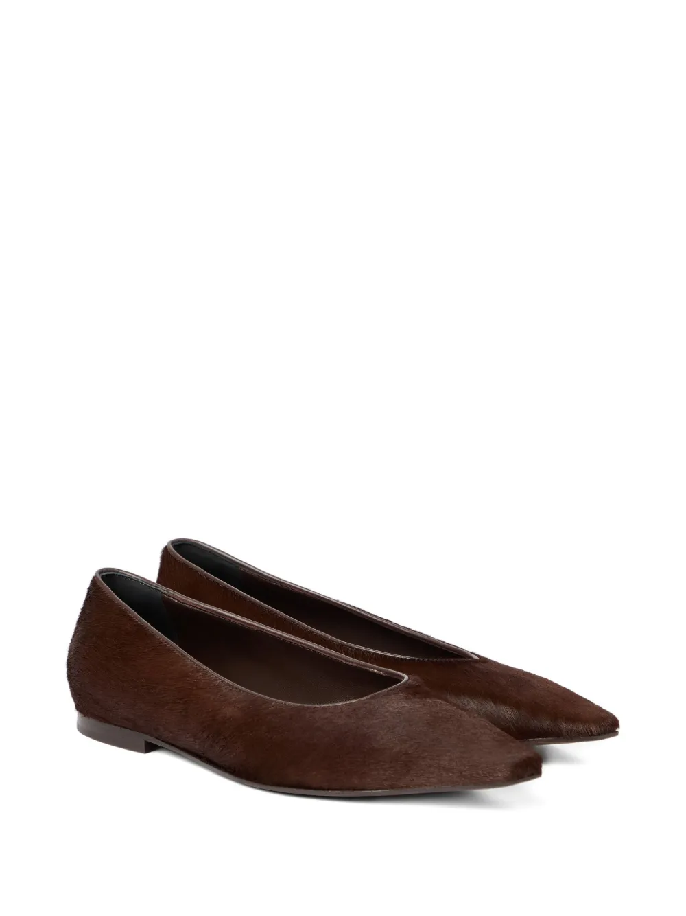 Brunello Cucinelli pointed-toe slip-on flats Brown