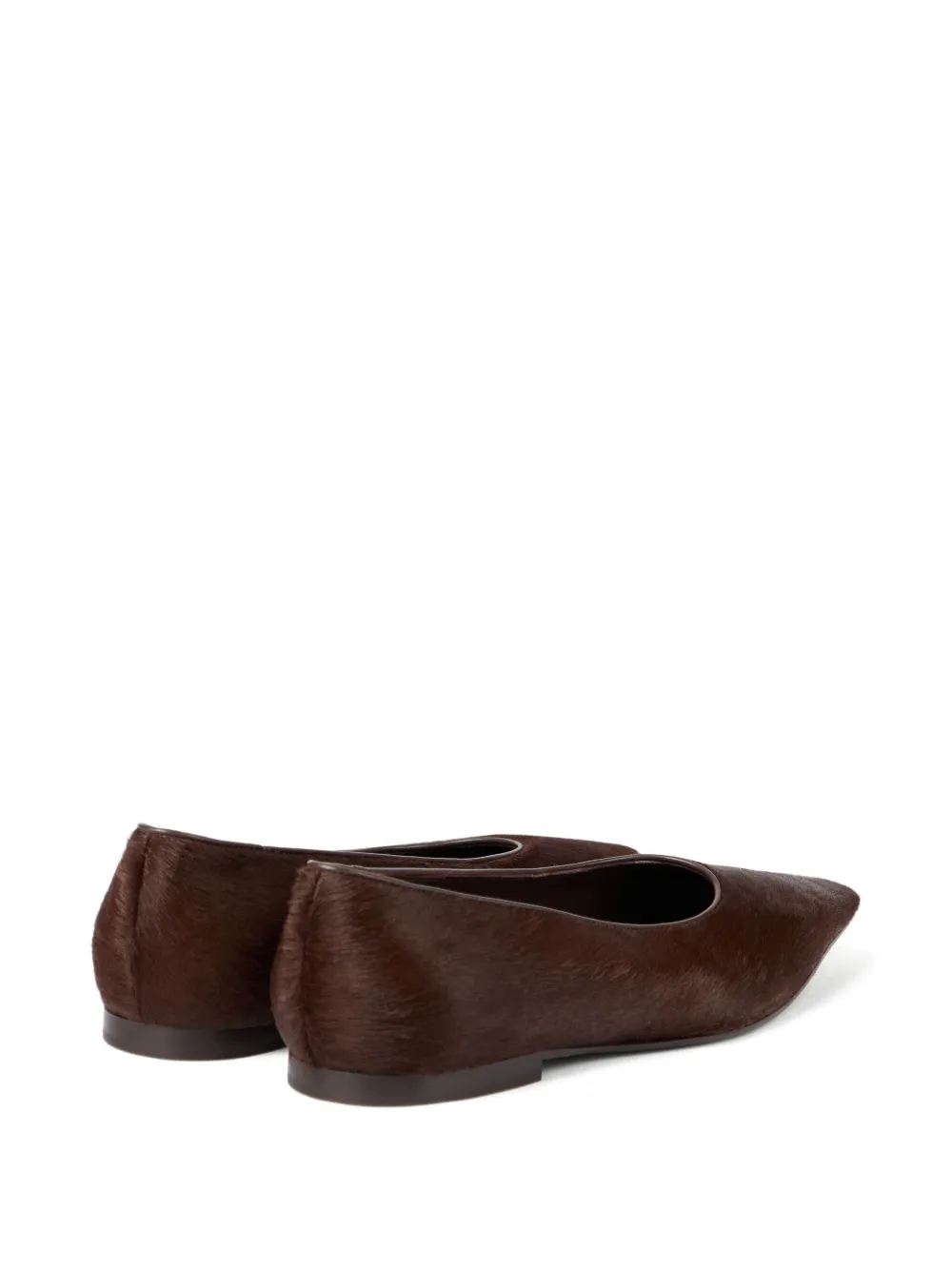 Brunello Cucinelli pointed-toe slip-on flats Brown