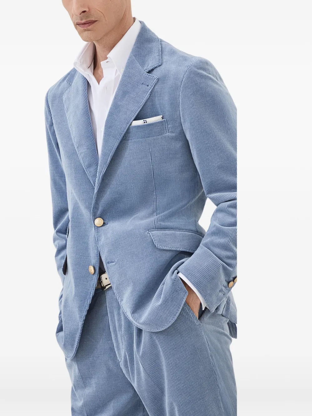 Brunello Cucinelli corduroy single-breasted blazer | Blazers | Image 2