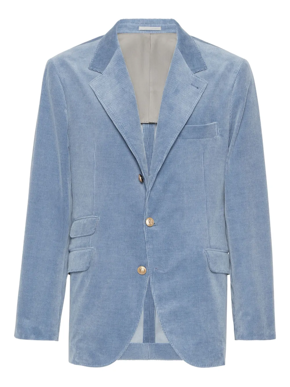 Brunello Cucinelli corduroy single-breasted blazer | Blue | Image 1