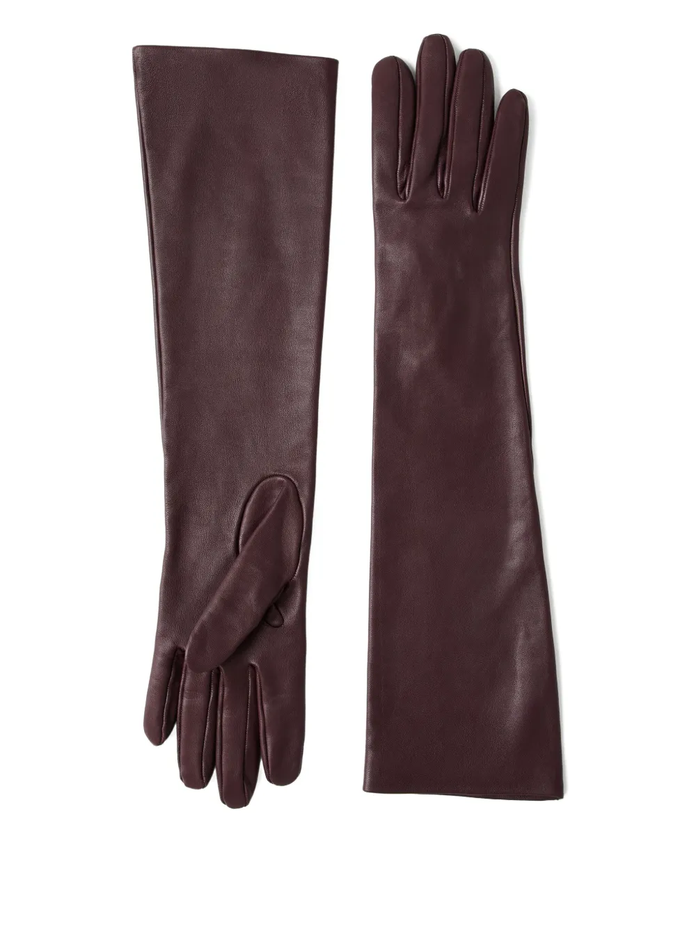 Brunello Cucinelli long leather gloves Rood