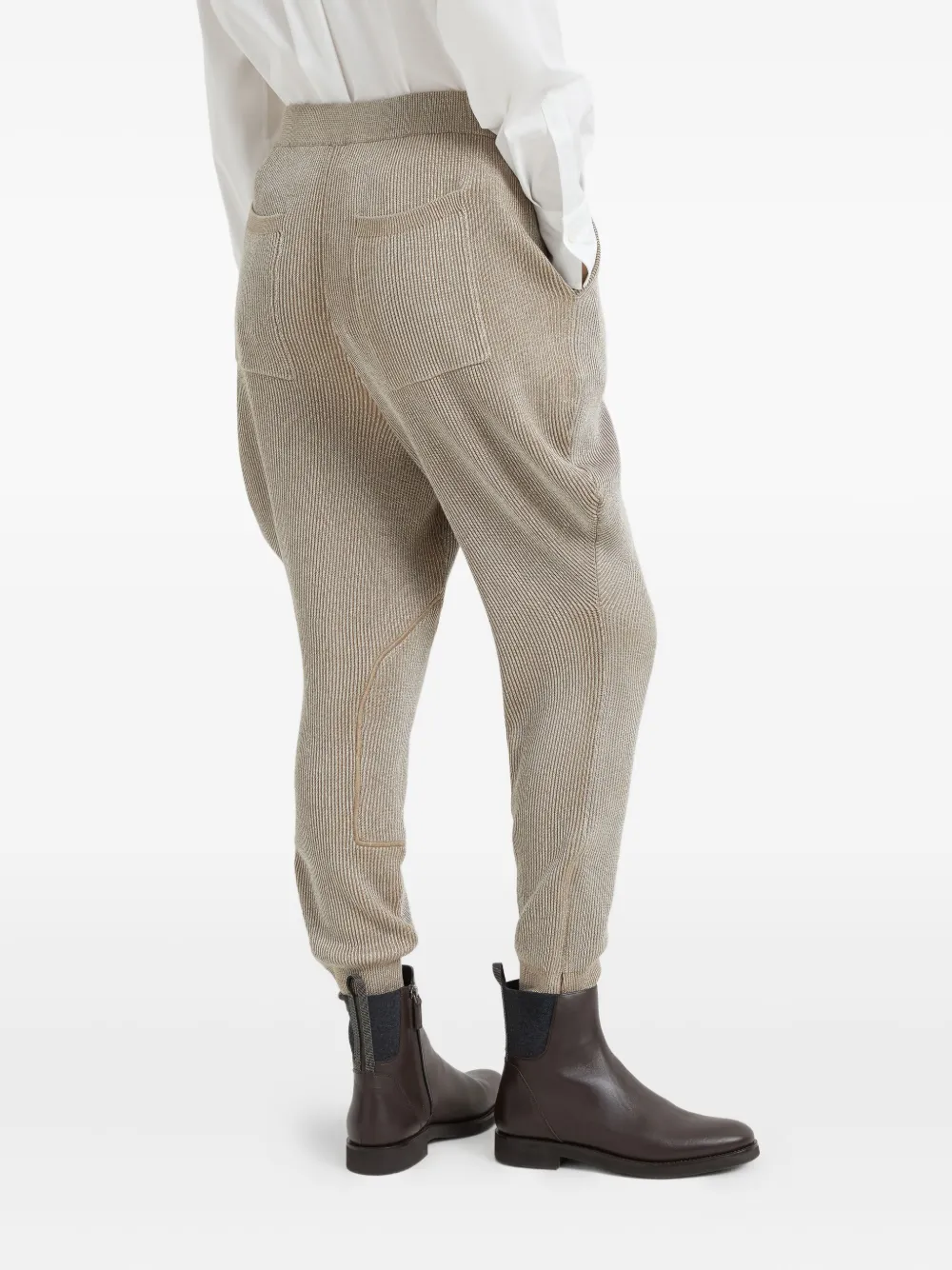 Brunello Cucinelli Geribbelde broek Beige