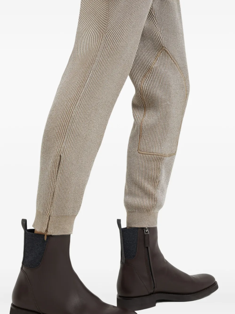 Brunello Cucinelli Geribbelde broek Beige