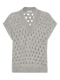 Brunello Cucinelli open-knit sweater - Grey