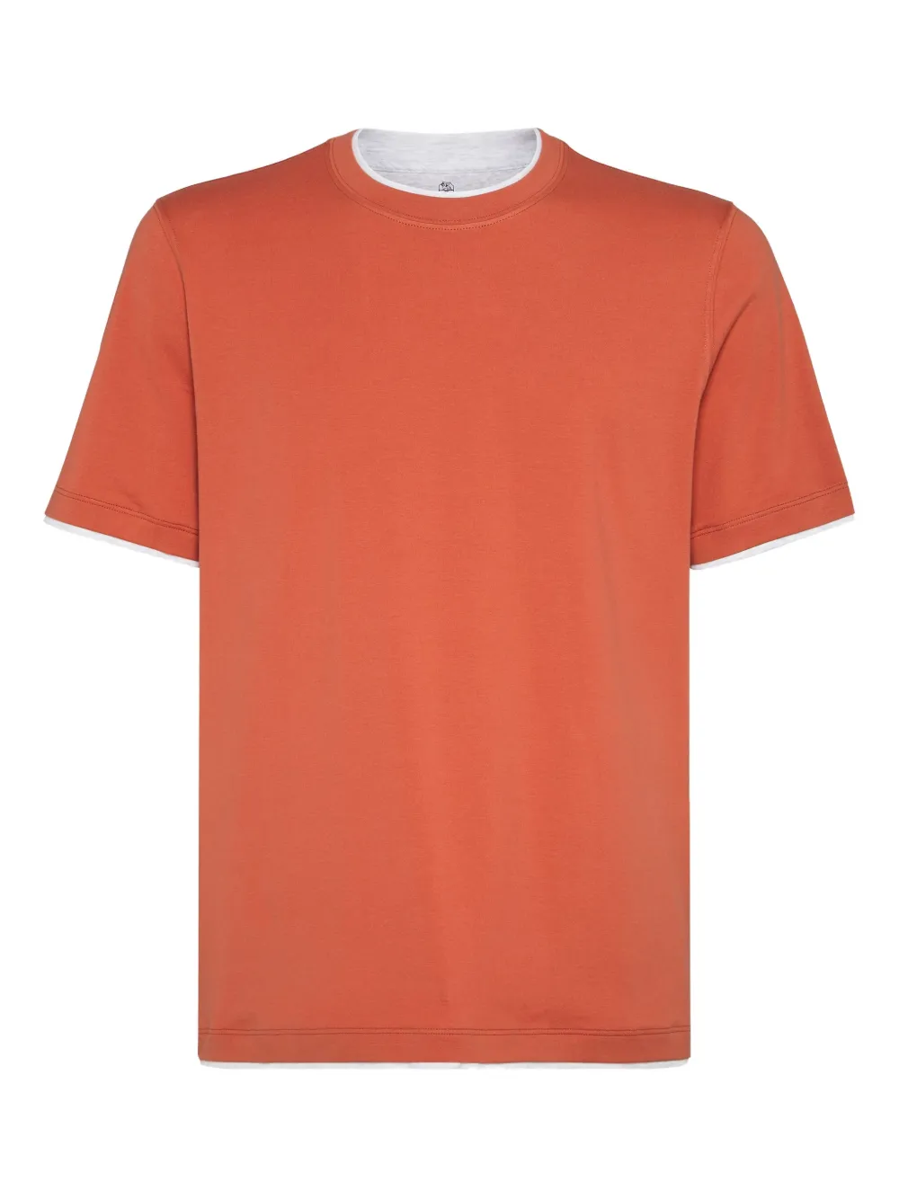 Brunello Cucinelli playera con ribete en contraste | naranja | Image 1