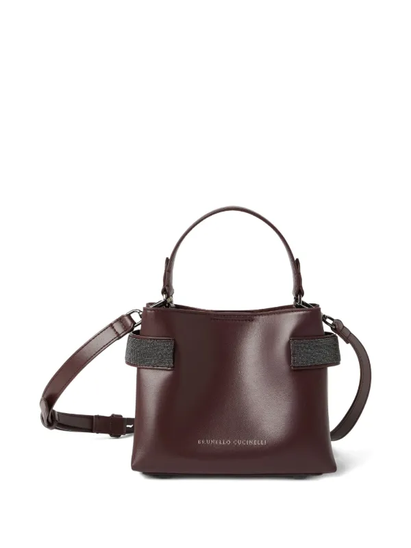 Brunello Cucinelli Mini Crossbody Bag | Brown | FARFETCH
