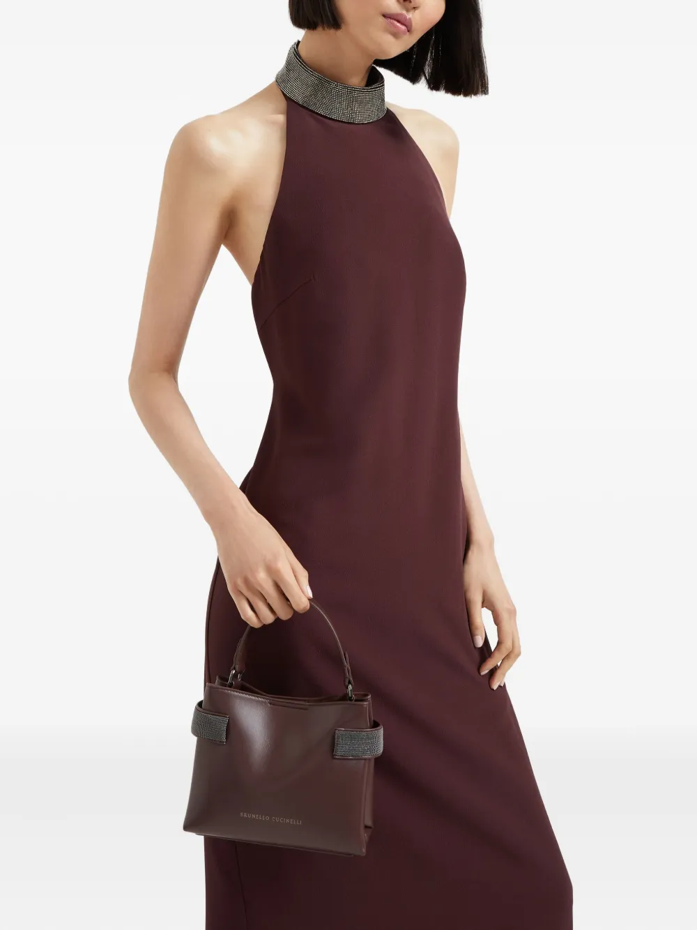 Brunello Cucinelli mini crossbody bag Bruin