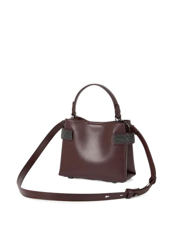 Brunello Cucinelli Mini Crossbody Bag | Brown | FARFETCH