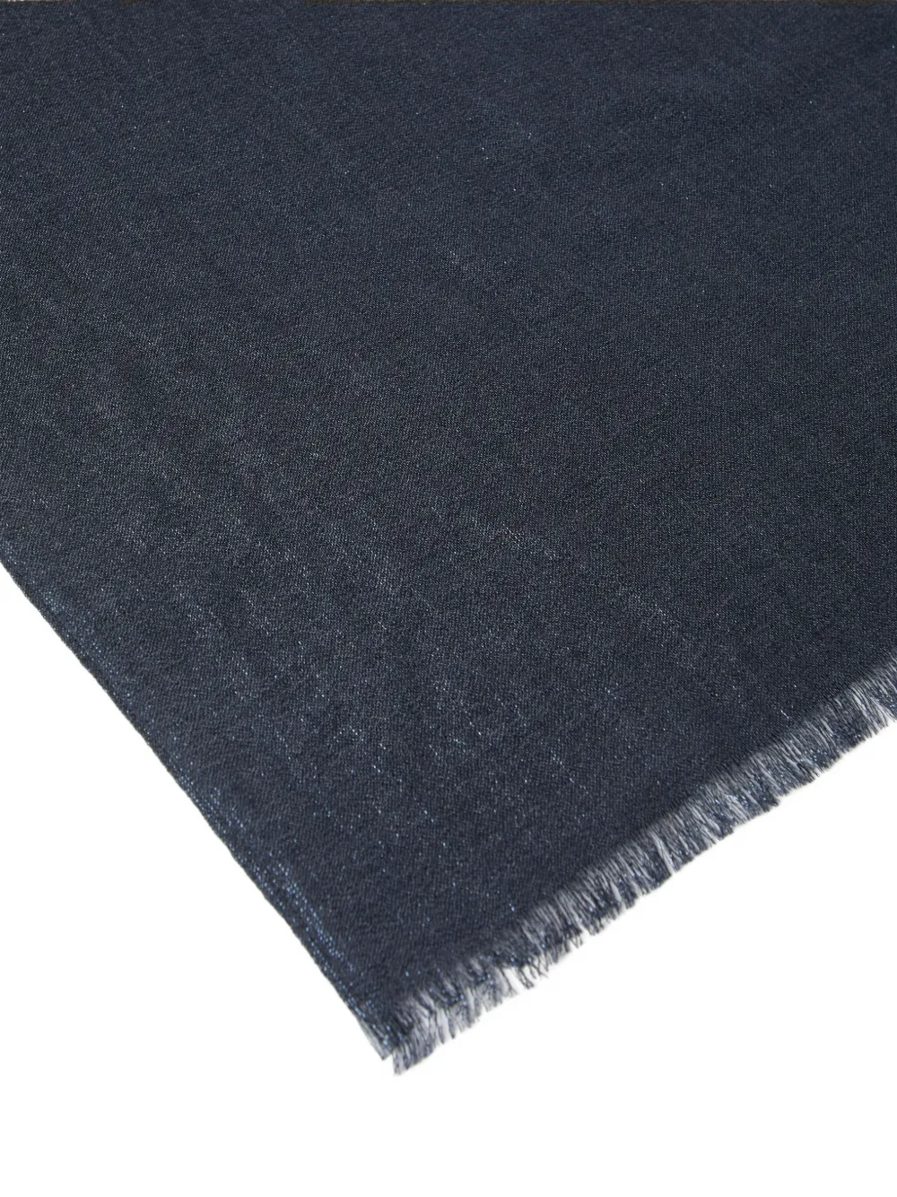 Brunello Cucinelli frayed-edge scarf Blauw