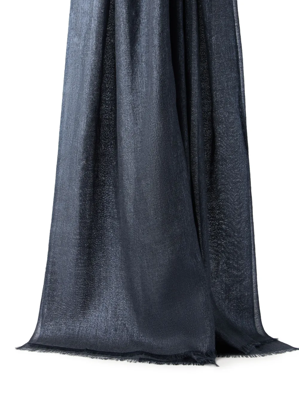 Brunello Cucinelli frayed-edge scarf Blauw