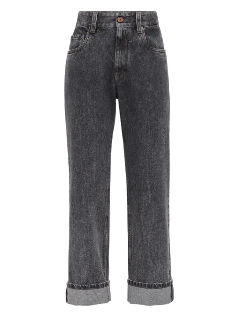 Brunello Cucinelli five-pocket cuffed jeans