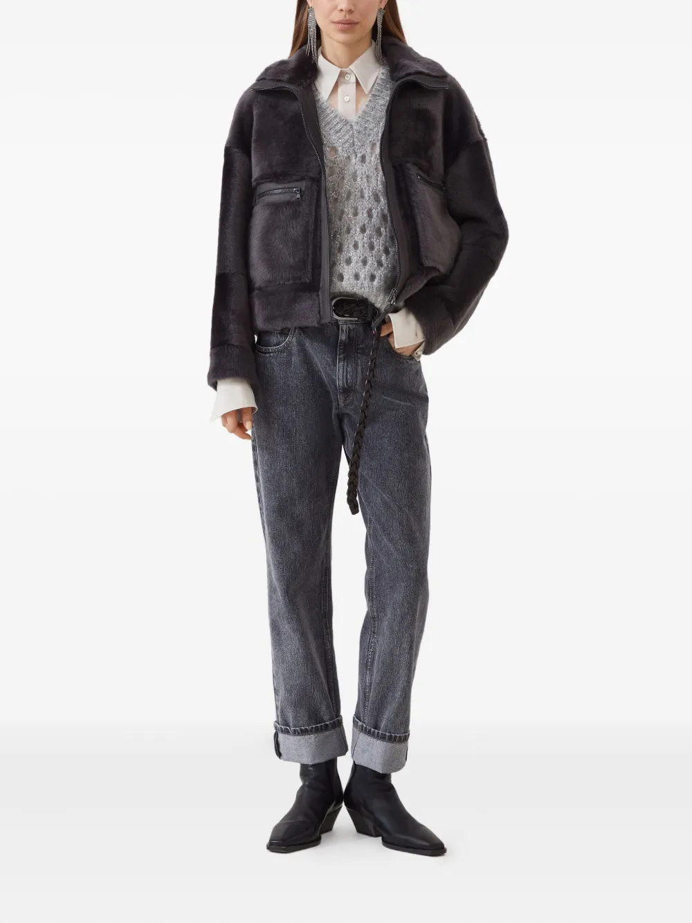 Brunello Cucinelli Jeans met zakken Grijs