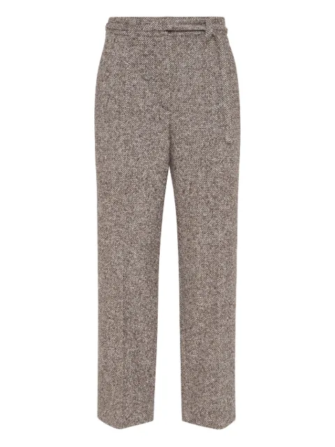 Brunello Cucinelli tweed belted trousers