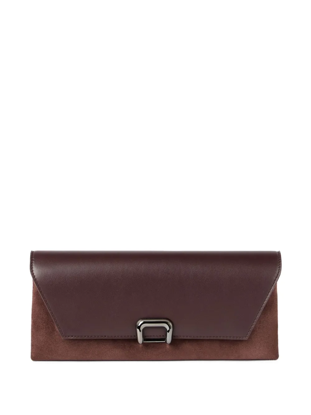Brunello Cucinelli contrasting-flap clutch bag Bruin