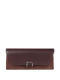Brunello Cucinelli contrasting-flap clutch bag - Brown