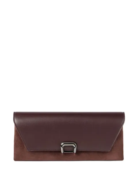 Brunello Cucinelli contrasting-flap clutch bag