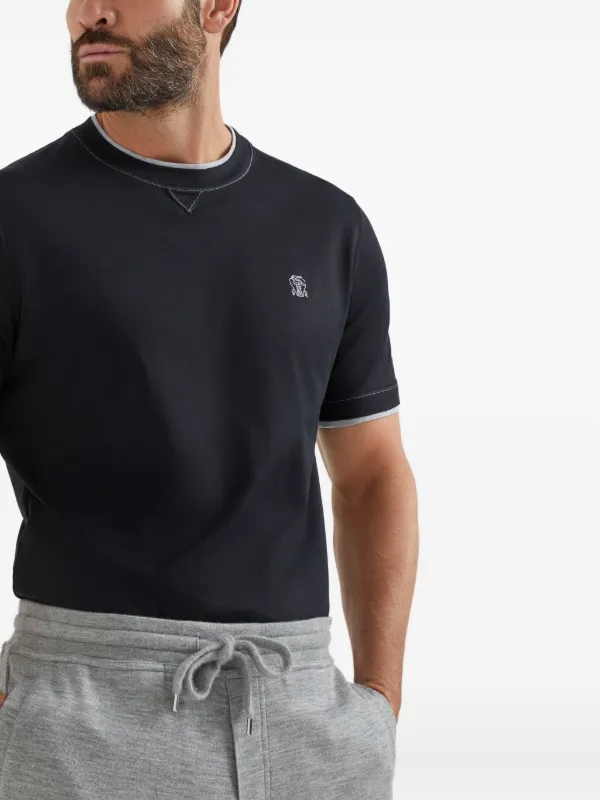 Brunello Cucinelli Cotton T-shirt | Black | FARFETCH SG