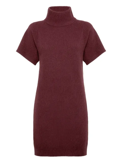 Brunello Cucinelli ribbed turtleneck mini dress