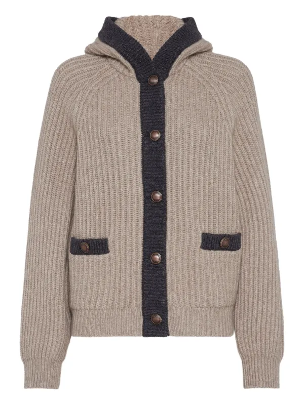 Brunello Cucinelli カシミア カーディガン | ニュートラル | FARFETCH JP