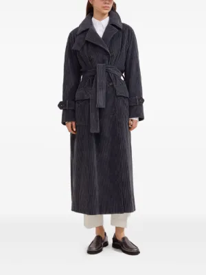 BRUNELLO CUCINELLI シャイニーカフディテール トレンチコート シャイニーツイルトレンチコート [K936] - レディース