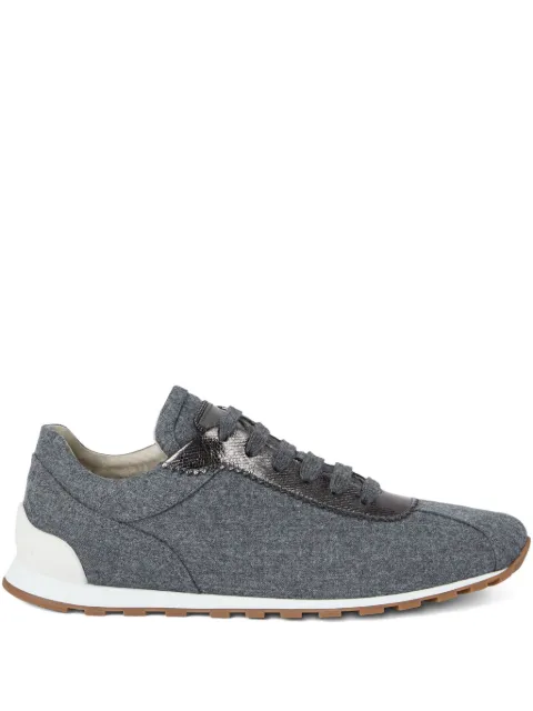 Brunello Cucinelli wool leather sneakers