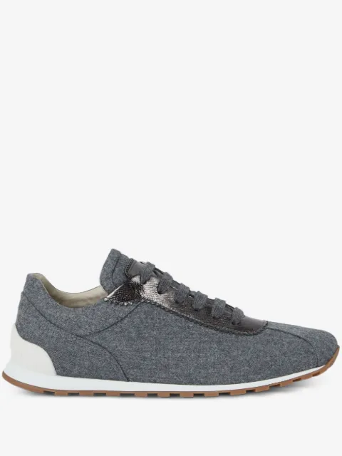 Brunello Cucinelli wool leather sneakers