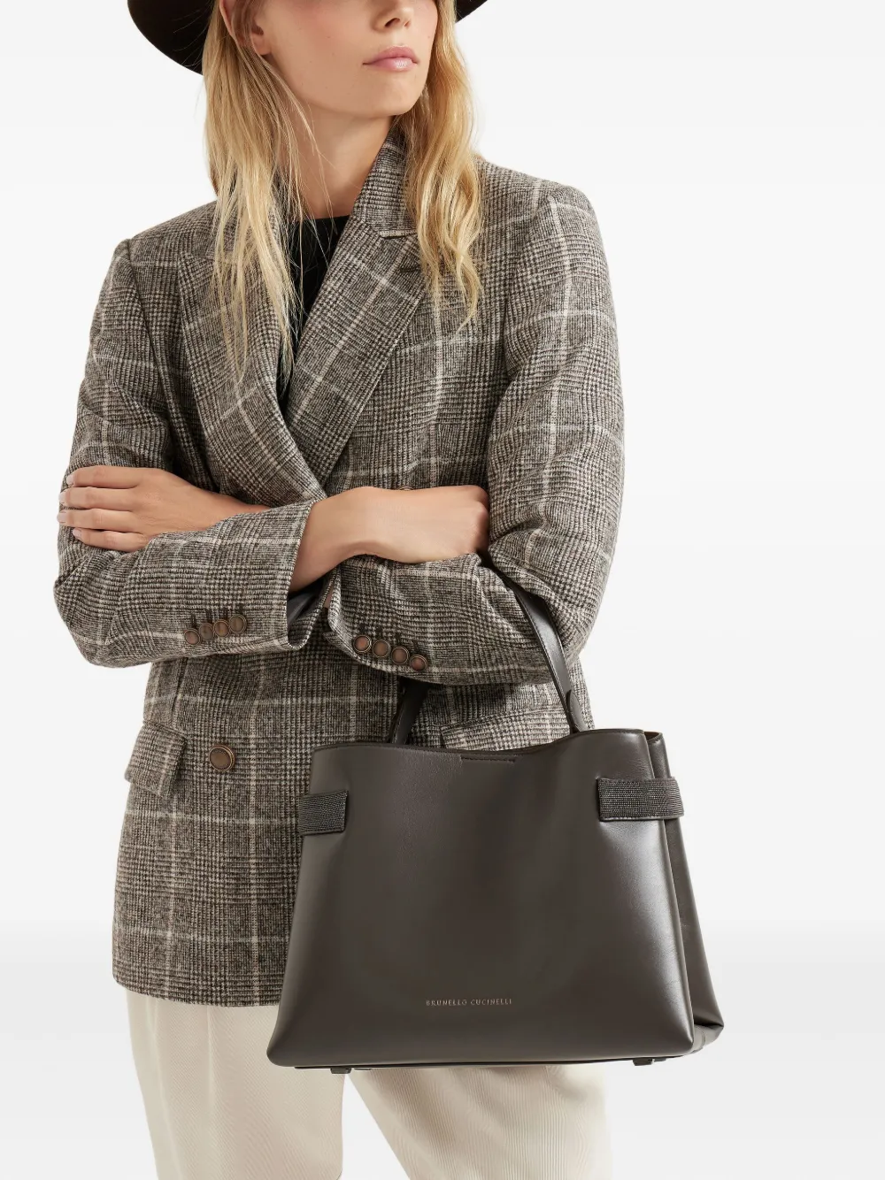 Brunello Cucinelli Essence leather tote bag | Image 2