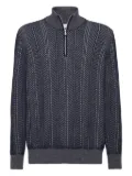 Brunello Cucinelli cashmere zip-up sweater - Blue