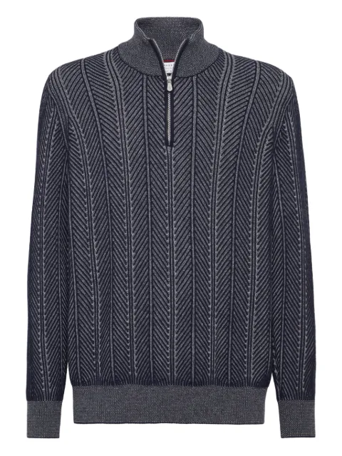 Brunello Cucinelli cashmere zip-up sweater