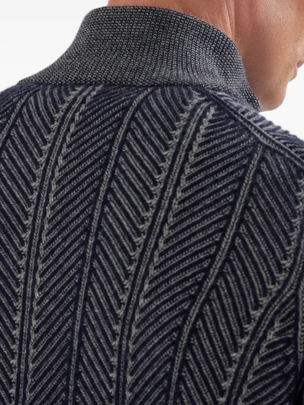 Brunello Cucinelli ジップアップ カシミアセーター | ブルー