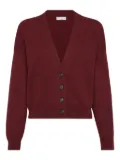 Brunello Cucinelli button-front cashmere cardigan - Red
