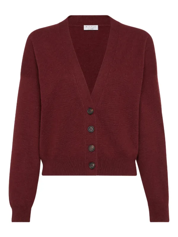 BRUNELLO CUCINELLI カシミヤカーディガン Brunello Cucinelli カシミア カーディガン | レッド | FARFETCH JP
