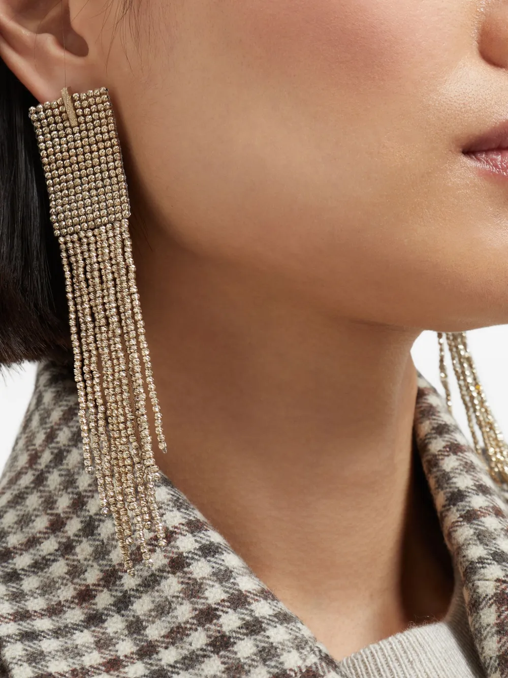 Brunello Cucinelli Oorbellen verfraaid met Monili-ketting - Goud