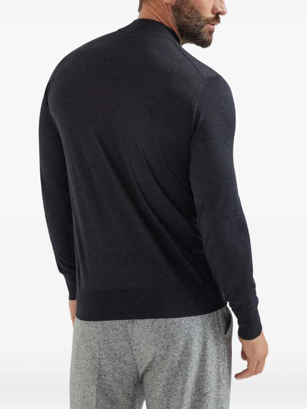 Brunello Cucinelli Trui met ronde hals Grijs