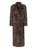 Brunello Cucinelli double-breasted lamb fur coat - Brown