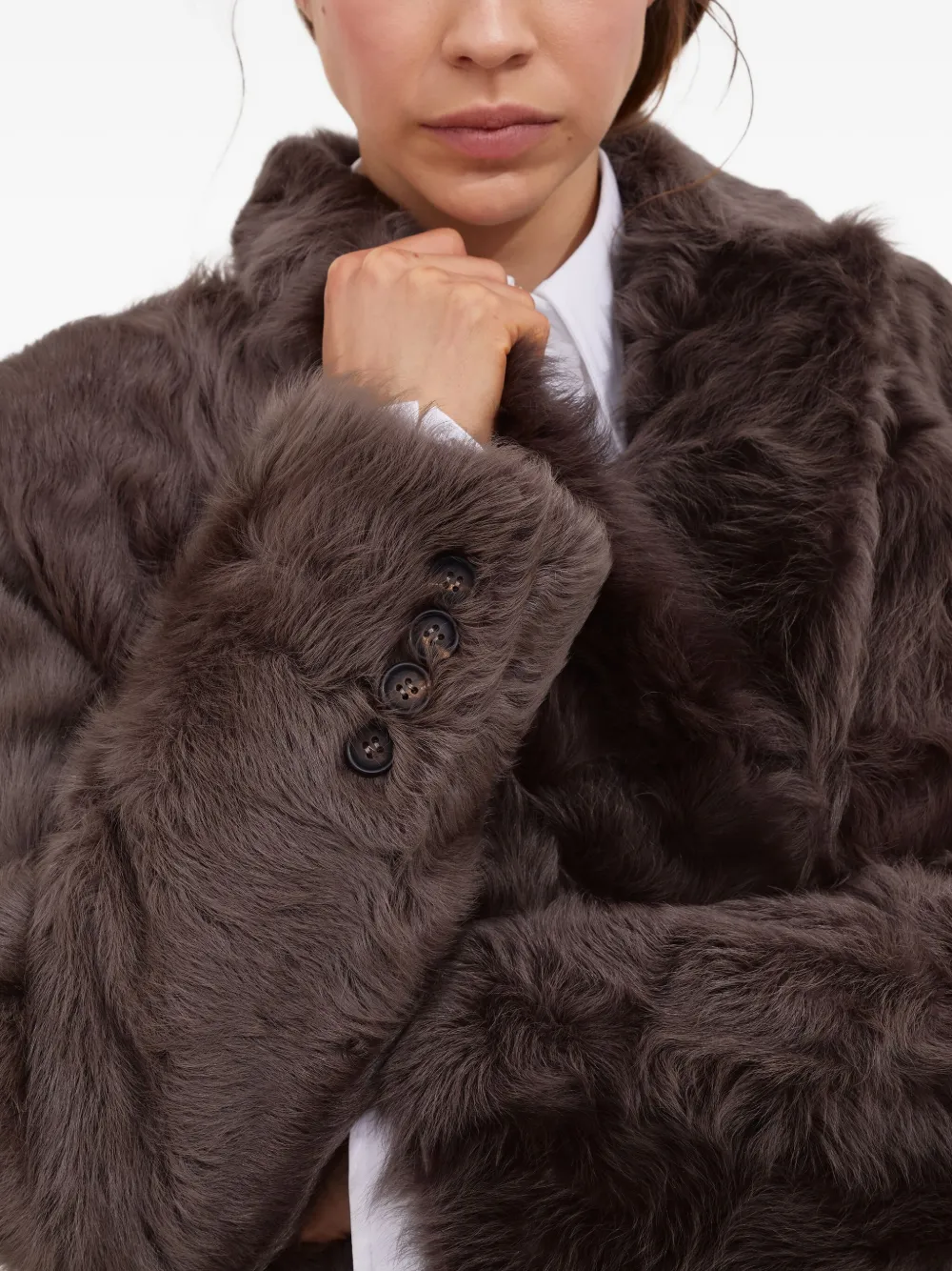 Brunello Cucinelli Jas met dubbele rij knopen Bruin