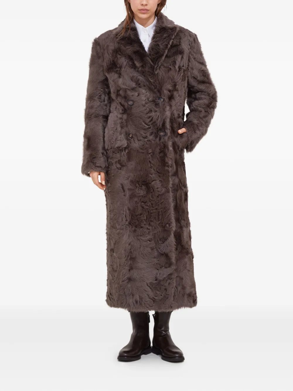 Brunello Cucinelli Jas met dubbele rij knopen Bruin
