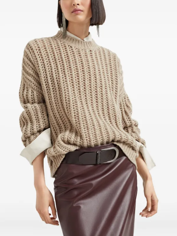 BRUNELLO CUCINELLI コットンセーター サイズ48 BRUNELLO CUCINELLI | Beige Women's Sweater | YOOX