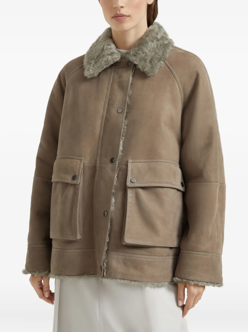 Brunello Cucinelli Bomberjack met rits Bruin