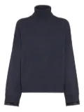 Brunello Cucinelli sequin-embellished turtleneck sweater - Blue