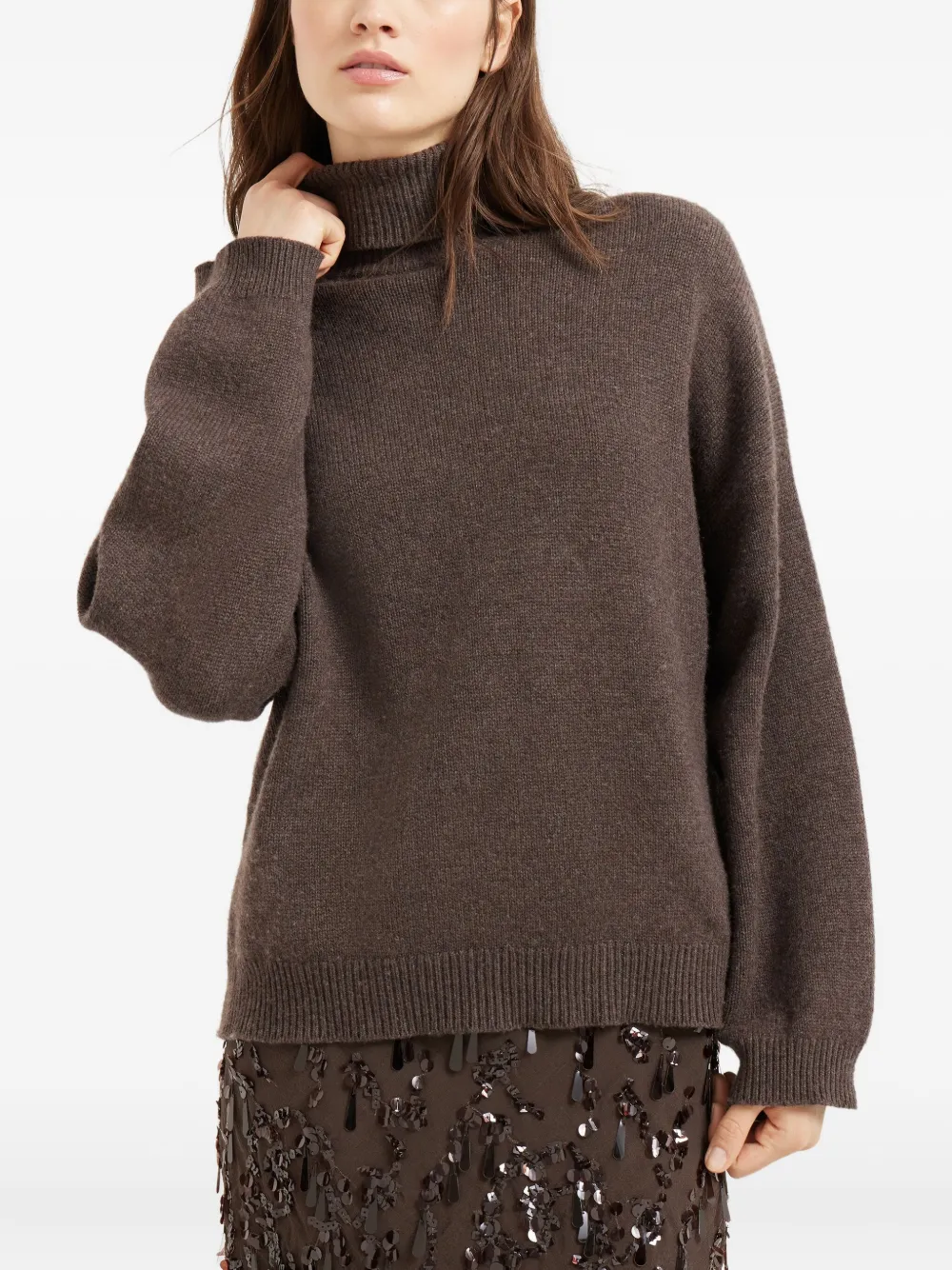 Brunello Cucinelli turtleneck cashmere sweater Bruin