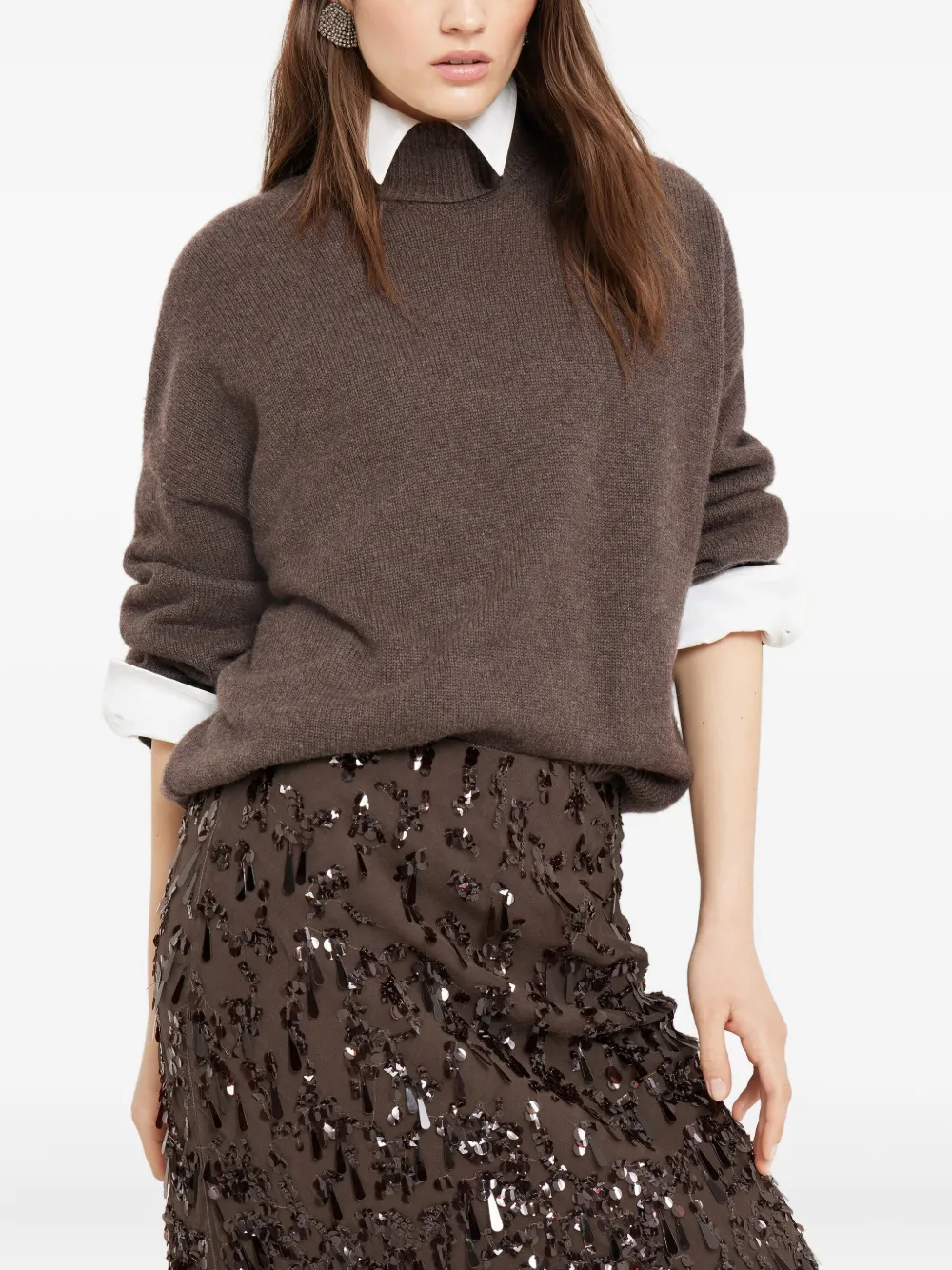 Brunello Cucinelli turtleneck cashmere sweater Bruin