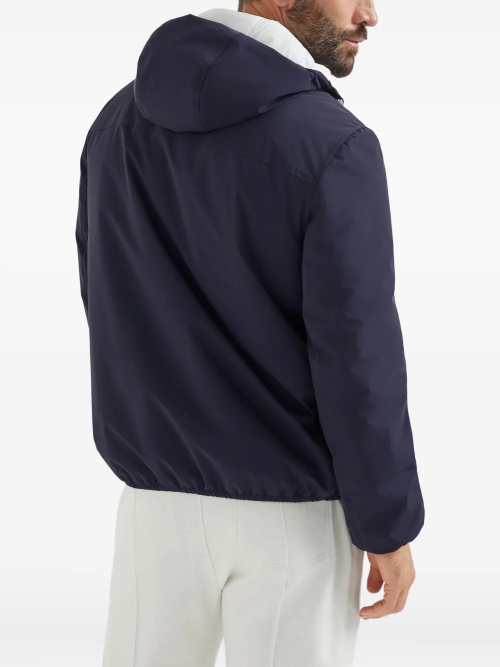 Brunello Cucinelli Bomberjack met rits Blauw
