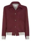 Brunello Cucinelli button-up wool-blend jacket - Red