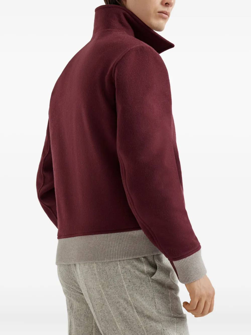 Brunello Cucinelli Jack van wolblend Rood