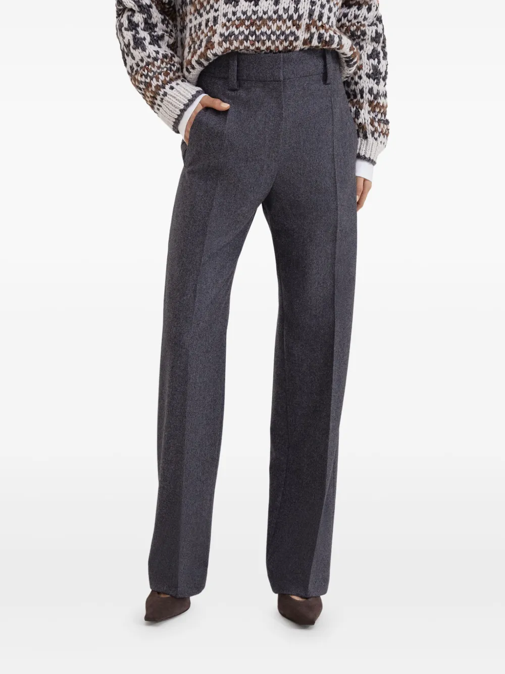 Brunello Cucinelli tailored wool trousers Grijs