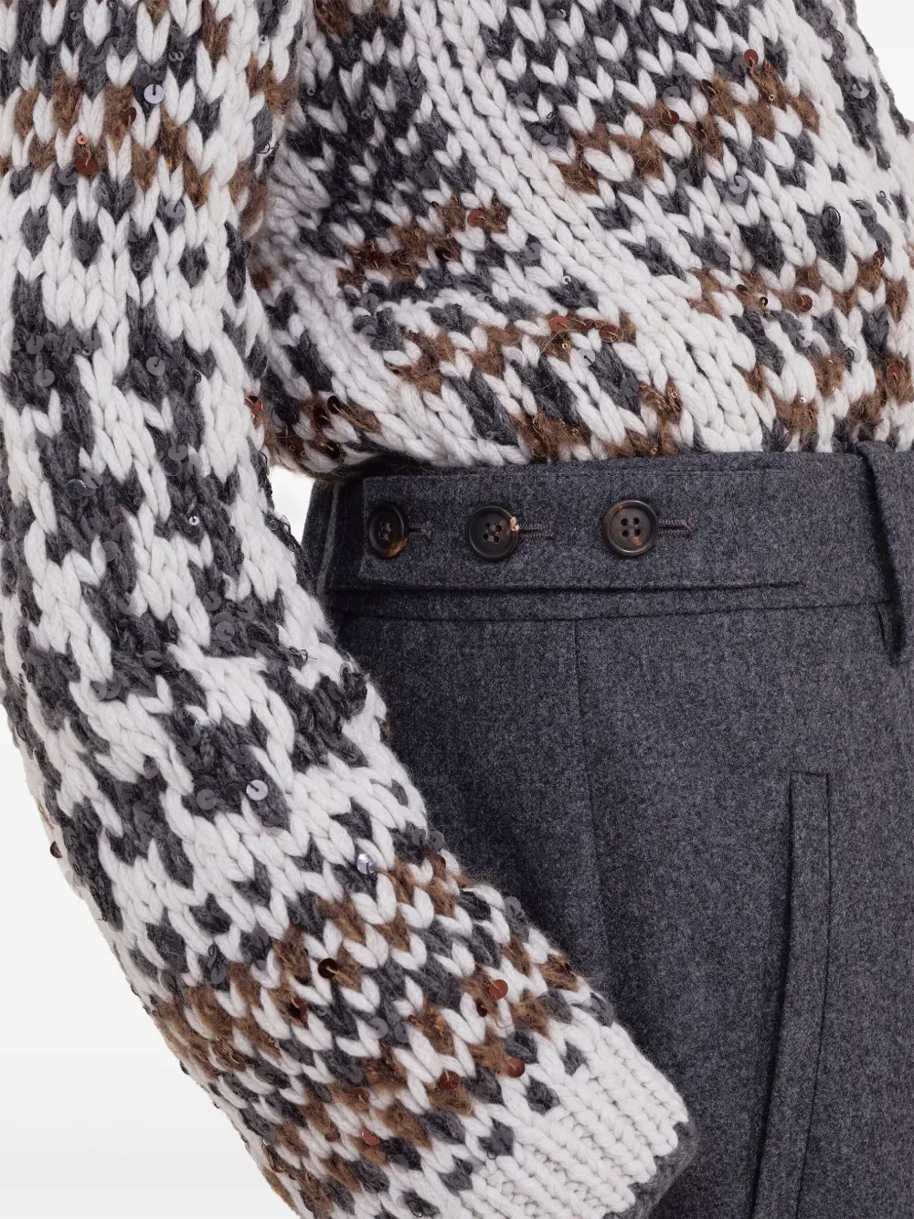 Brunello Cucinelli tailored wool trousers Grijs
